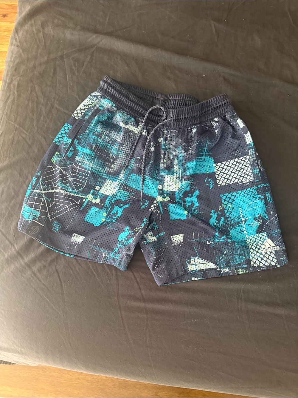 adidas Navy & Teal Athletic Shorts